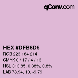 カラーコード: HEX #DFB8D6 | qconv.com