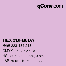 Color code: HEX #DFB8DA | qconv.com