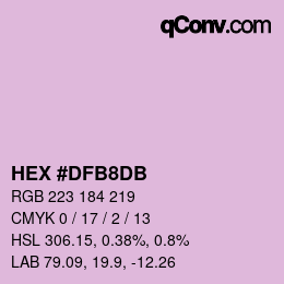 カラーコード: HEX #DFB8DB | qconv.com