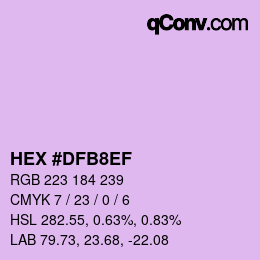 Color code: HEX #DFB8EF | qconv.com