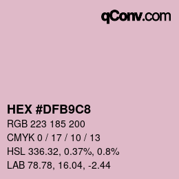 カラーコード: HEX #DFB9C8 | qconv.com