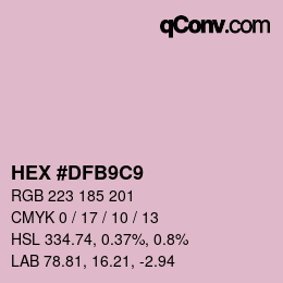 カラーコード: HEX #DFB9C9 | qconv.com
