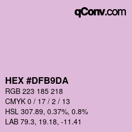 颜色代码: HEX #DFB9DA | qconv.com