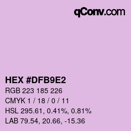 Color code: HEX #DFB9E2 | qconv.com