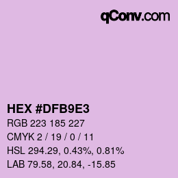 カラーコード: HEX #DFB9E3 | qconv.com