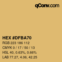 Color code: HEX #DFBA70 | qconv.com