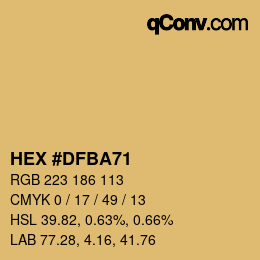 Color code: HEX #DFBA71 | qconv.com