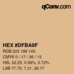 Color code: HEX #DFBA8F | qconv.com
