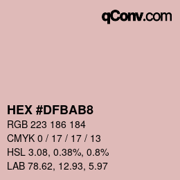 Color code: HEX #DFBAB8 | qconv.com