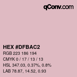 Color code: HEX #DFBAC2 | qconv.com