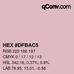 カラーコード: HEX #DFBAC5 | qconv.com