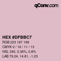 Color code: HEX #DFBBC7 | qconv.com