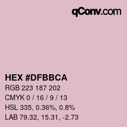 Color code: HEX #DFBBCA | qconv.com