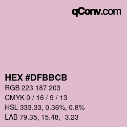 Color code: HEX #DFBBCB | qconv.com