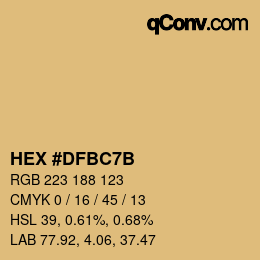 カラーコード: HEX #DFBC7B | qconv.com