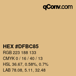 Color code: HEX #DFBC85 | qconv.com