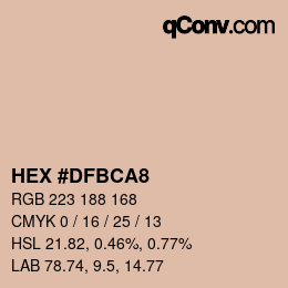 Código de color: HEX #DFBCA8 | qconv.com