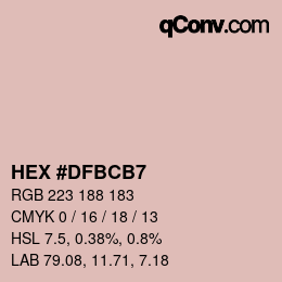 Color code: HEX #DFBCB7 | qconv.com