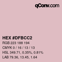 Color code: HEX #DFBCC2 | qconv.com
