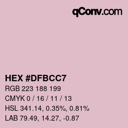 Color code: HEX #DFBCC7 | qconv.com