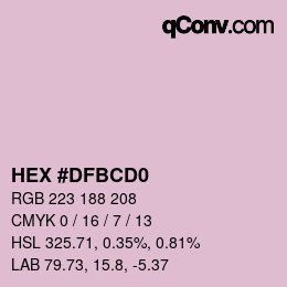 カラーコード: HEX #DFBCD0 | qconv.com