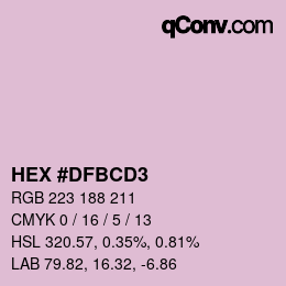 Color code: HEX #DFBCD3 | qconv.com