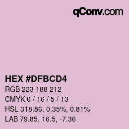 Color code: HEX #DFBCD4 | qconv.com