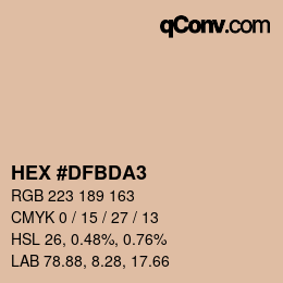 Color code: HEX #DFBDA3 | qconv.com