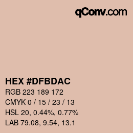 カラーコード: HEX #DFBDAC | qconv.com