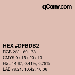 カラーコード: HEX #DFBDB2 | qconv.com