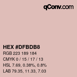 カラーコード: HEX #DFBDB8 | qconv.com