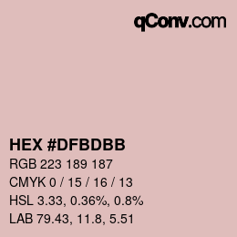 Color code: HEX #DFBDBB | qconv.com