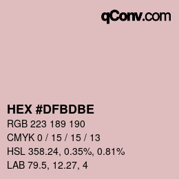 Color code: HEX #DFBDBE | qconv.com