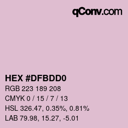 Color code: HEX #DFBDD0 | qconv.com