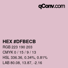 Color code: HEX #DFBECB | qconv.com