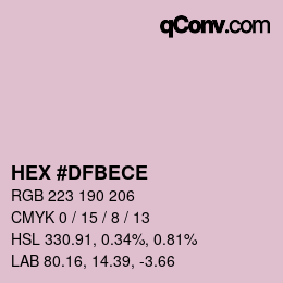 Código de color: HEX #DFBECE | qconv.com