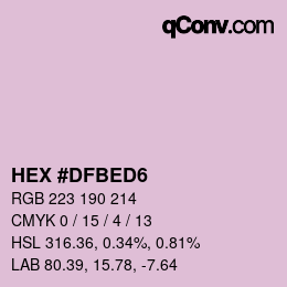 カラーコード: HEX #DFBED6 | qconv.com