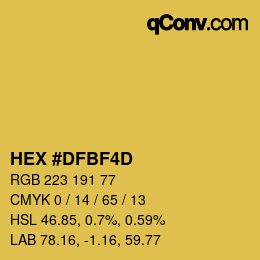 カラーコード: HEX #DFBF4D | qconv.com