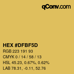 カラーコード: HEX #DFBF5D | qconv.com