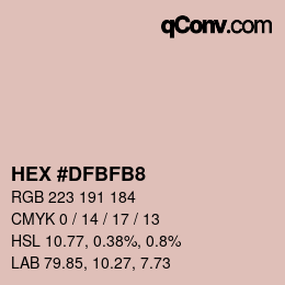 Color code: HEX #DFBFB8 | qconv.com