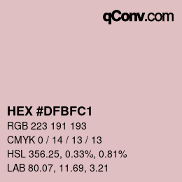 Color code: HEX #DFBFC1 | qconv.com