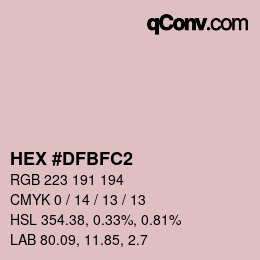 Color code: HEX #DFBFC2 | qconv.com