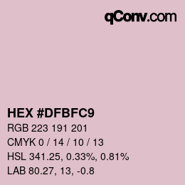 颜色代码: HEX #DFBFC9 | qconv.com
