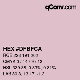 カラーコード: HEX #DFBFCA | qconv.com