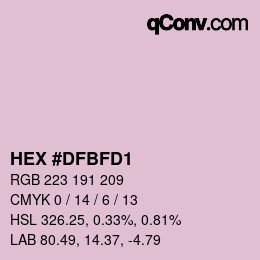 Color code: HEX #DFBFD1 | qconv.com