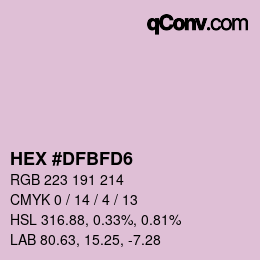Color code: HEX #DFBFD6 | qconv.com