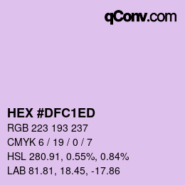 颜色代码: HEX #DFC1ED | qconv.com