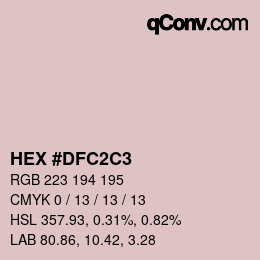 カラーコード: HEX #DFC2C3 | qconv.com