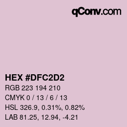 Color code: HEX #DFC2D2 | qconv.com