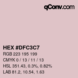 Color code: HEX #DFC3C7 | qconv.com